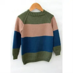 Go Handmade opskrift - Stripe Raglan Sweater - Little One's &amp; Tweens (1 - 12 r) - Boys - DK